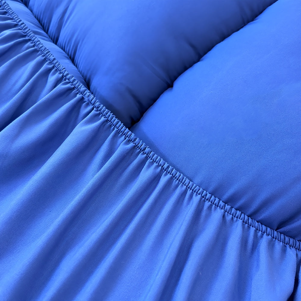 Extra-Thick Mattress Cover with Cushioning Layer - Spill-Proof & Stain-Resistant Bed Topper, Machine Washable Breathable Suitable for Bedrooms, Dorm Beds, Rooms, Care - Fit for All Mattresses (No)