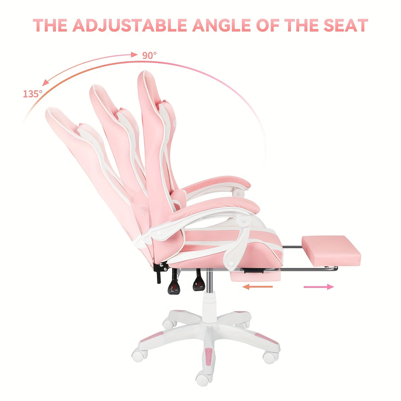 Ergonomic Gaming Chair With Lumbar Support Racing Style For PC