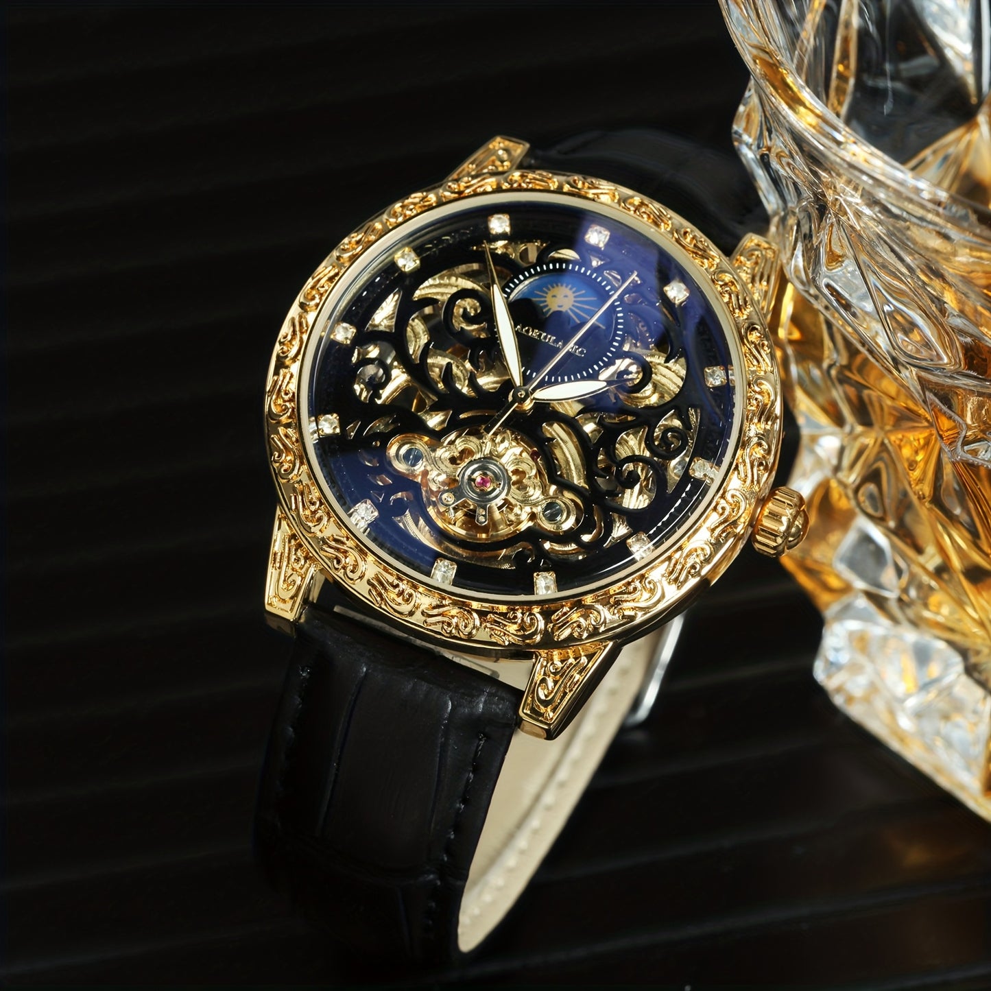 AOKULASIC Luxury Mechanical Watch Stainless Steel With Luminous Pointer
