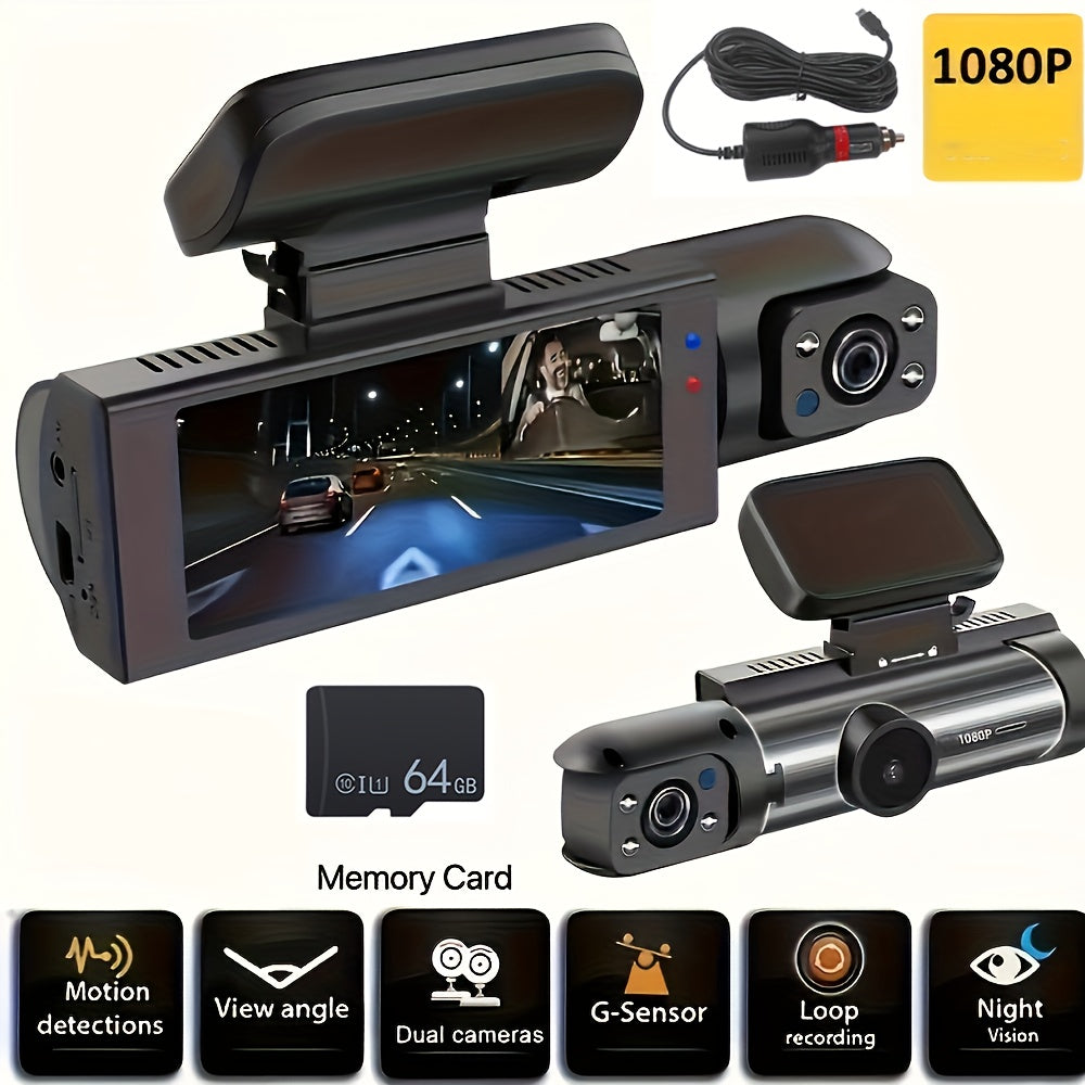 PODOFO 1080P Dash Cam Front And Interior Dual Lens