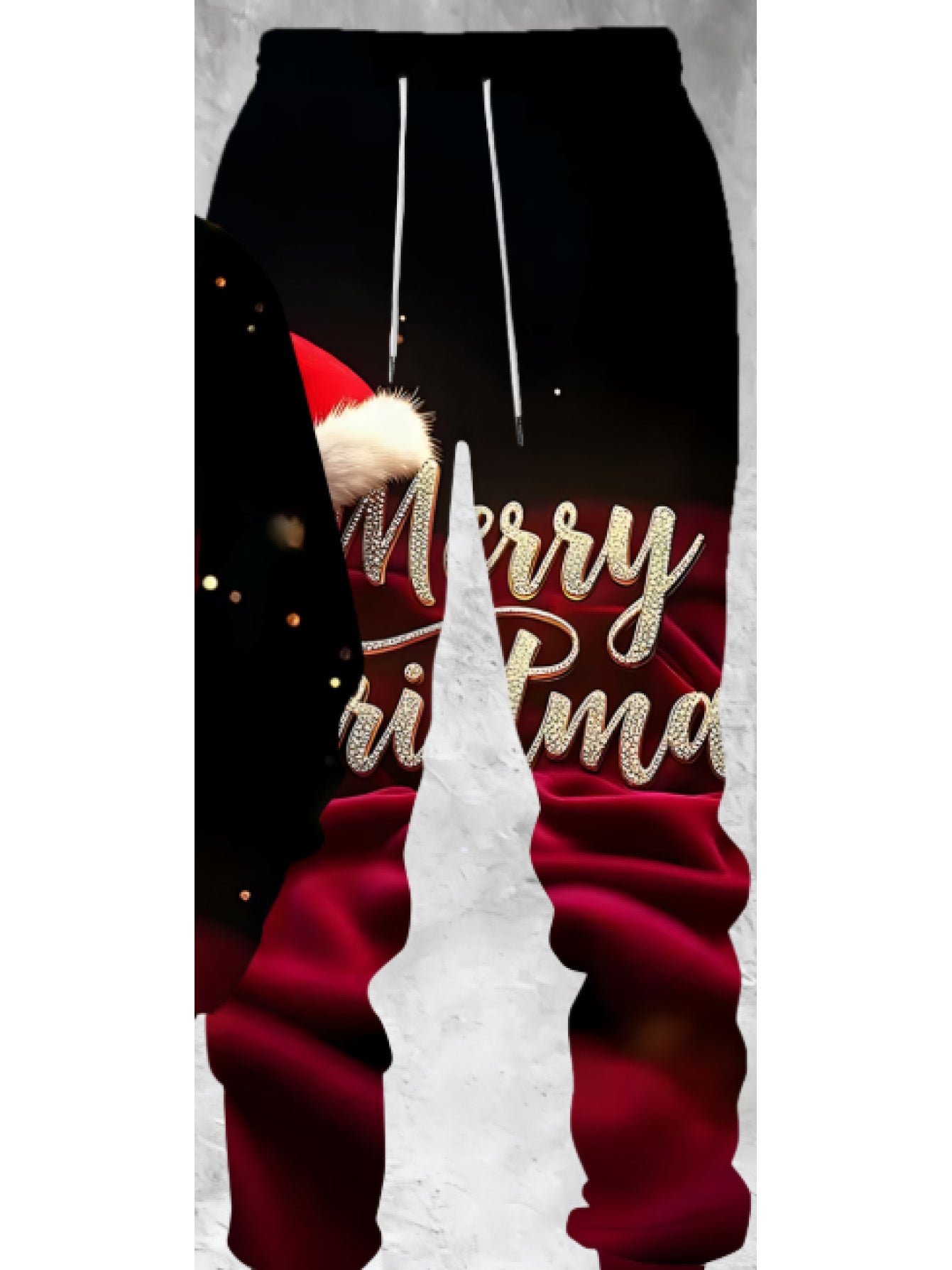 Men's Christmas Hoodie And Sweatpants Set With Glitter Print