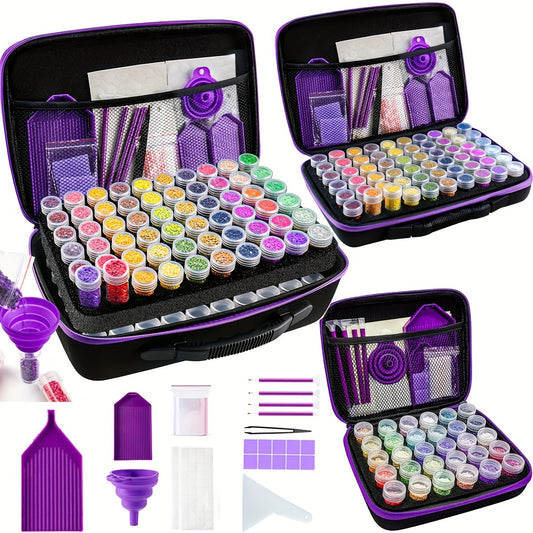 THCBME Diamond Painting Storage Case Kit With Removable Trays
