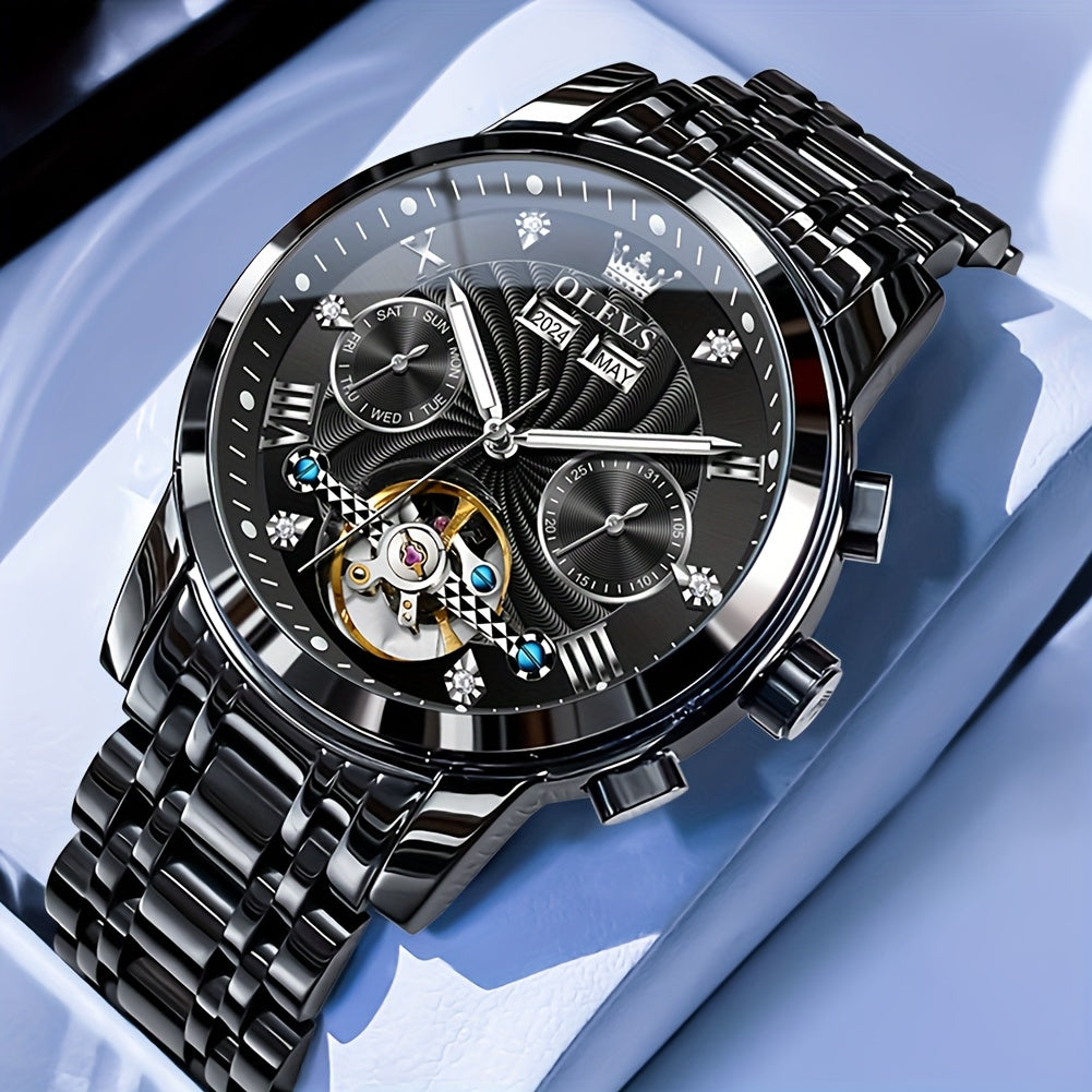 OLEVS Men's Automatic Mechanical Watch With Luminous Hands