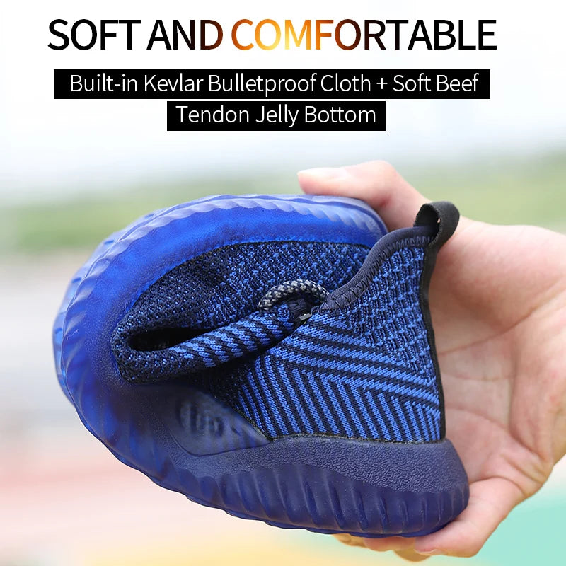 SUADEX Men Steel Toe Safety Work Shoes Breathable Lightweight Anti Slip