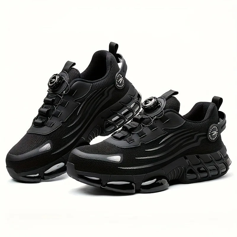 NONE Mens Steel Toe Work Sneakers Lightweight Breathable Antiskid Boots