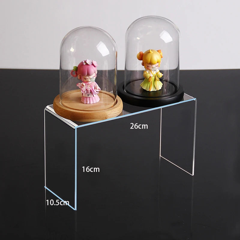 Clear Acrylic Display Riser Stand Jewelry Shelf Cupcake Fixtures