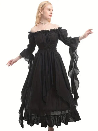 Anhui Gothic Witch Dress for Women Medieval Renaissance Costume