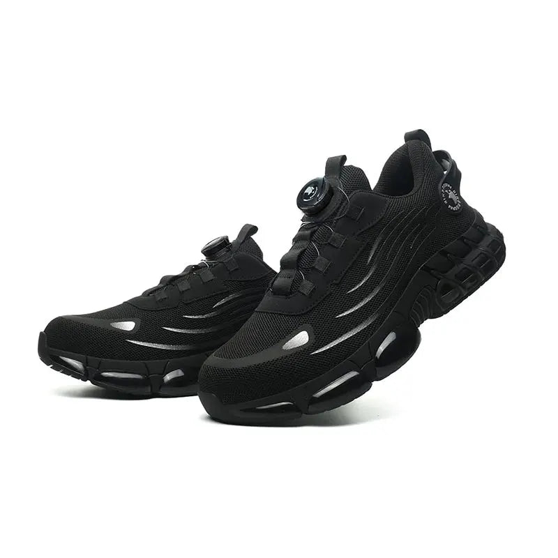 NONE Mens Steel Toe Work Sneakers Lightweight Breathable Antiskid Boots
