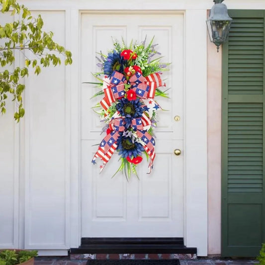 Patriotic Wreath 4Th of July Wreaths for Front Door Decor
