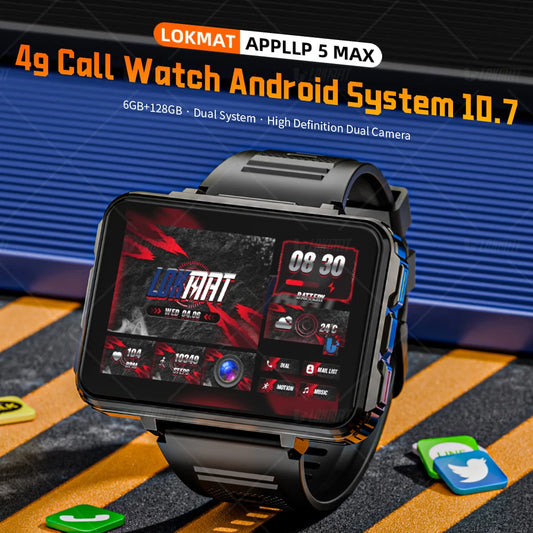 LOKMAT APPLLP 5 MAX Android Watch Phone Big Screen 4G Calls
