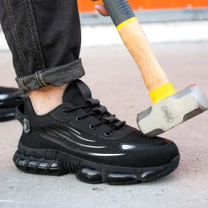 Men Lace Up Breathable Anti Puncture Casual Work Shoes