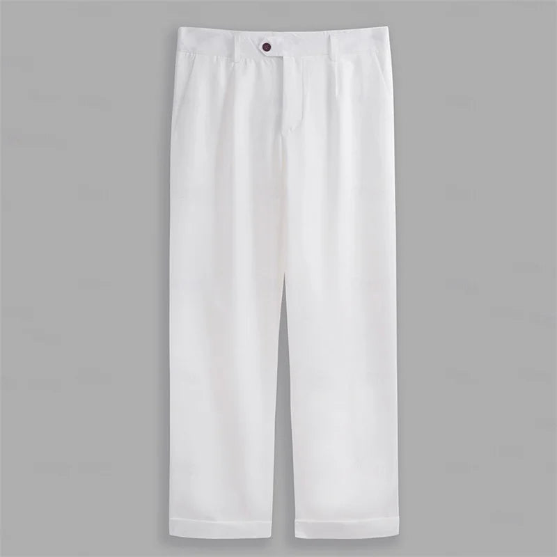 Hirigin Men Flat Front Dress Pants Business Casual