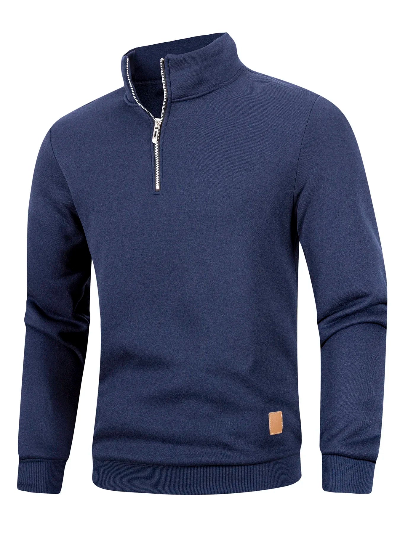 Autumn Men's Zipper Pullover Turtleneck Knit Sweater