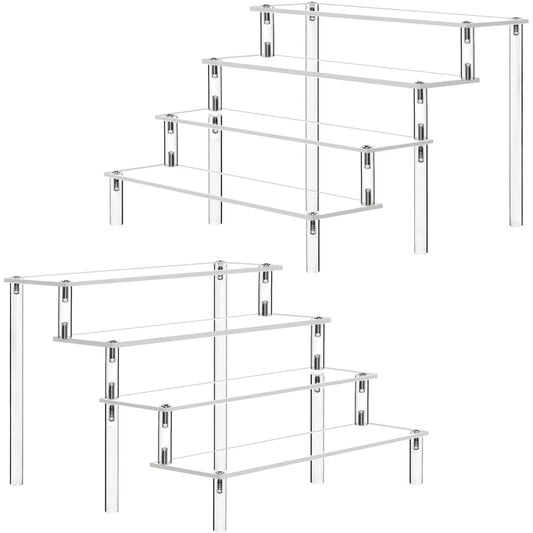 1-5 Tier Acrylic Display Stand Clear Riser Rack for Cupcakes