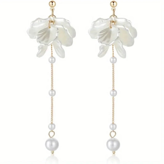 Women's Vivid Flower and Butterfly Dangle Earrings Gift