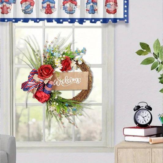Independence Day Rattan Patriotic Wreath 4Th of July