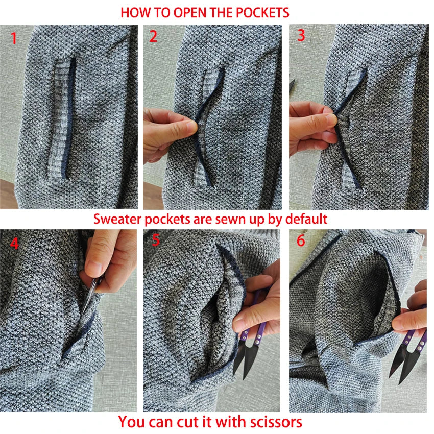 NONECN Knitted Cardigan For Men Spring Autumn Casual