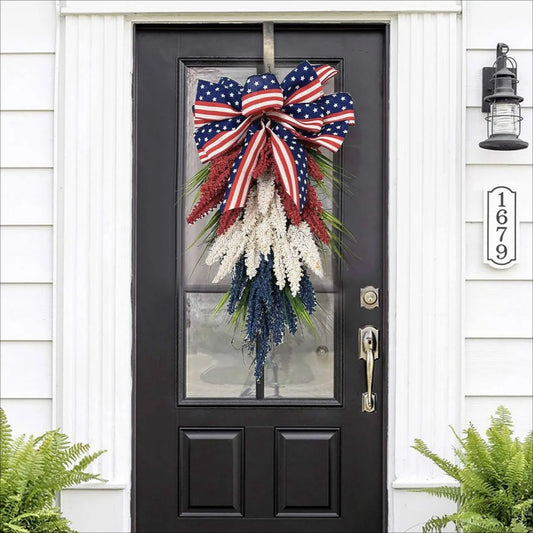 Memorial Day Hanging Garland 4Th of July Patriotic Wreath