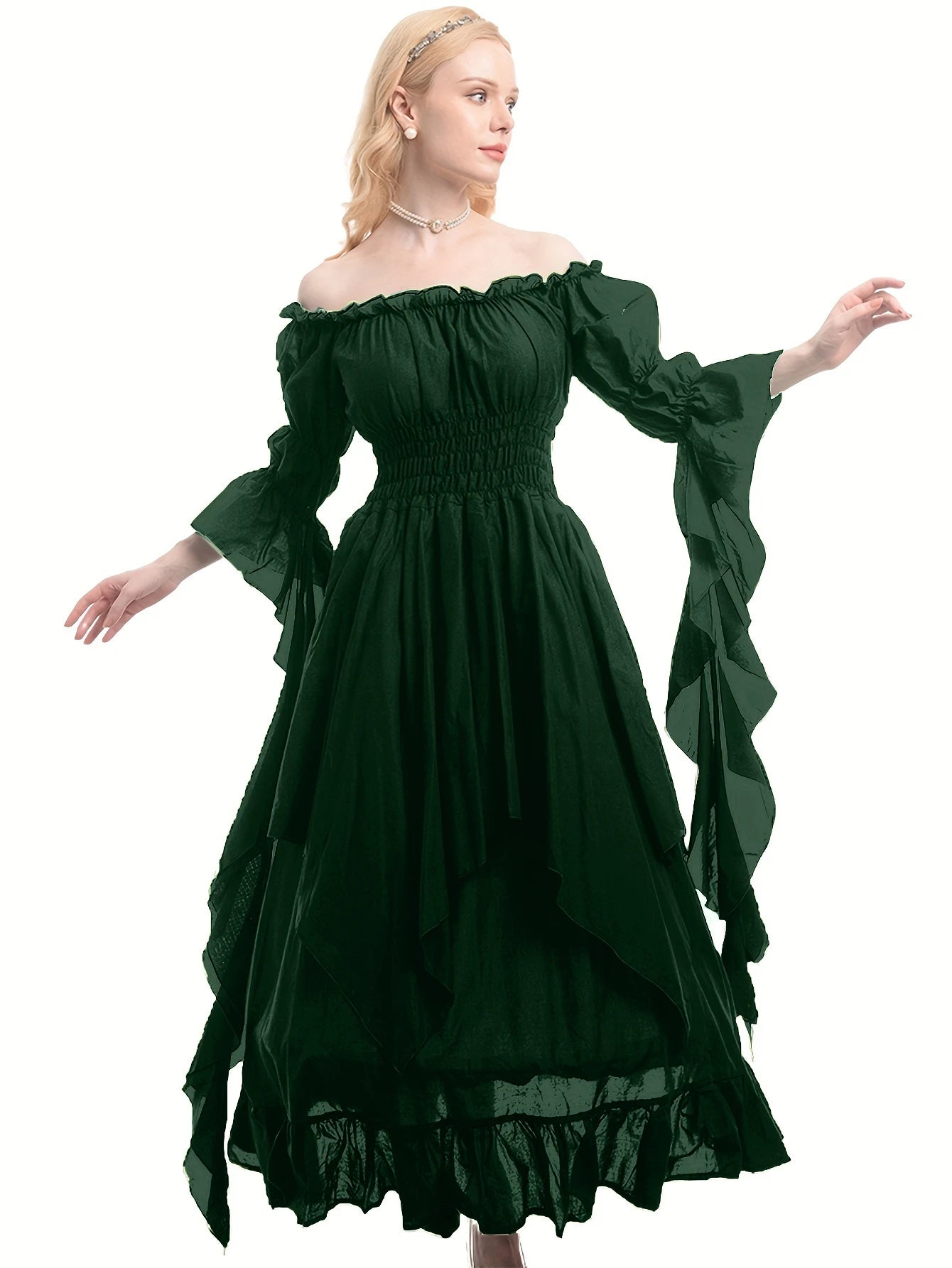 Anhui Gothic Witch Dress for Women Medieval Renaissance Costume