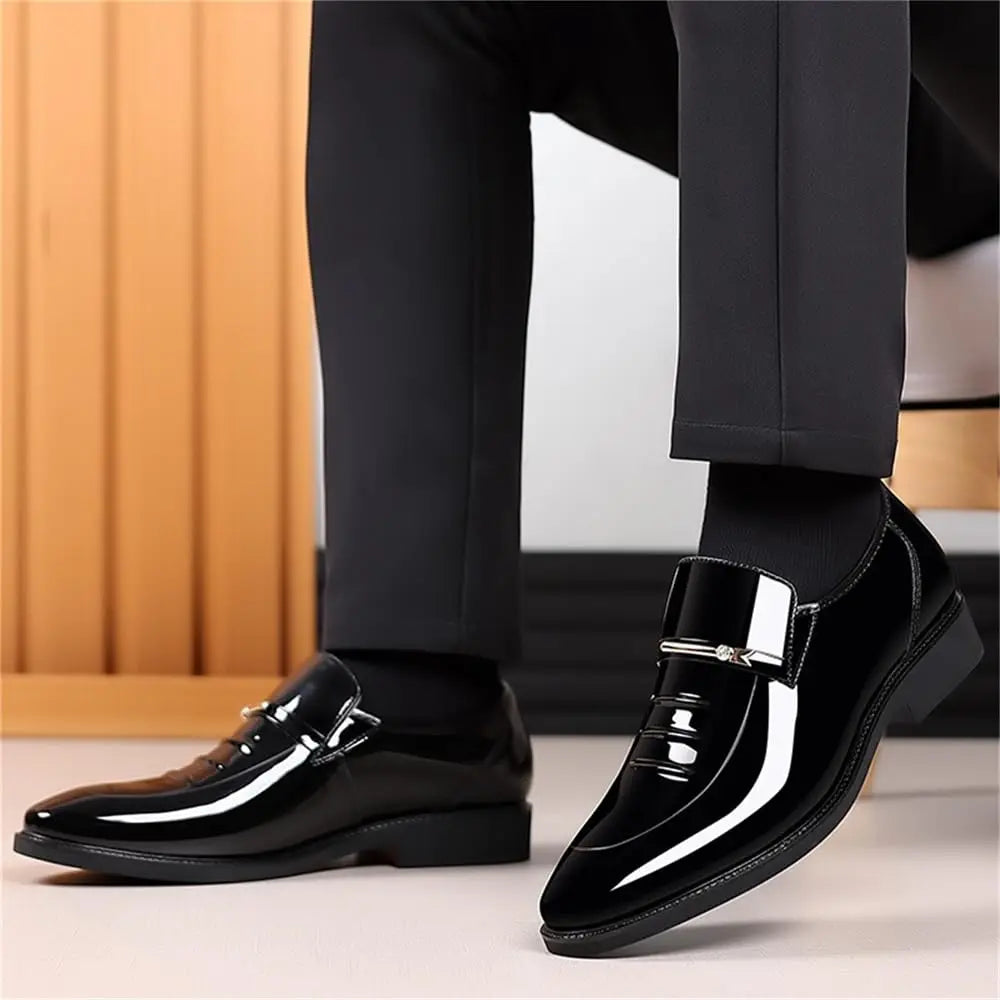Mens Dress Shoes Formal Business Oxford High Gloss Loafers