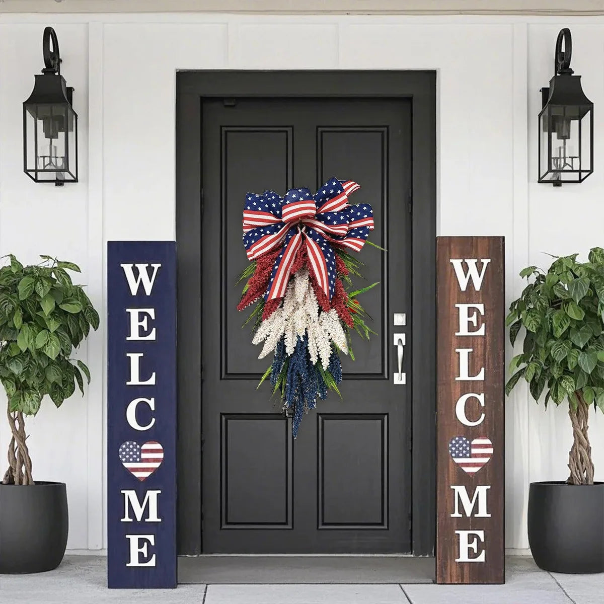 Memorial Day Hanging Garland 4Th of July Patriotic Wreath