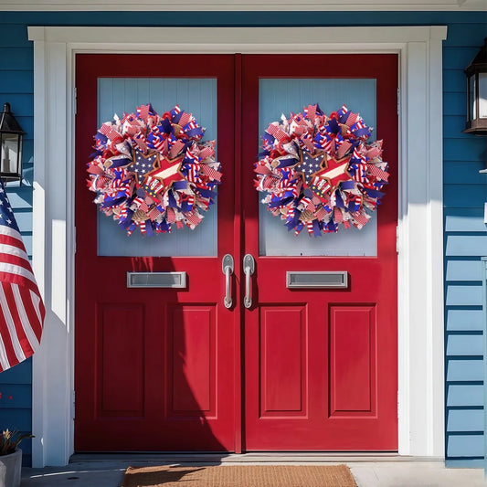 American Independence Day Wreath Handmade Home Decor 15.75in