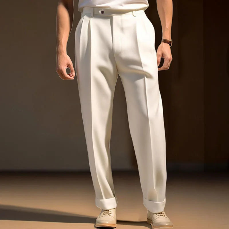 Hirigin Men Flat Front Dress Pants Business Casual