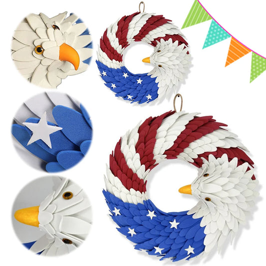 Independence Day Wreath 4th of July Wreath Memorial Day Wreath for Front Door Decorations