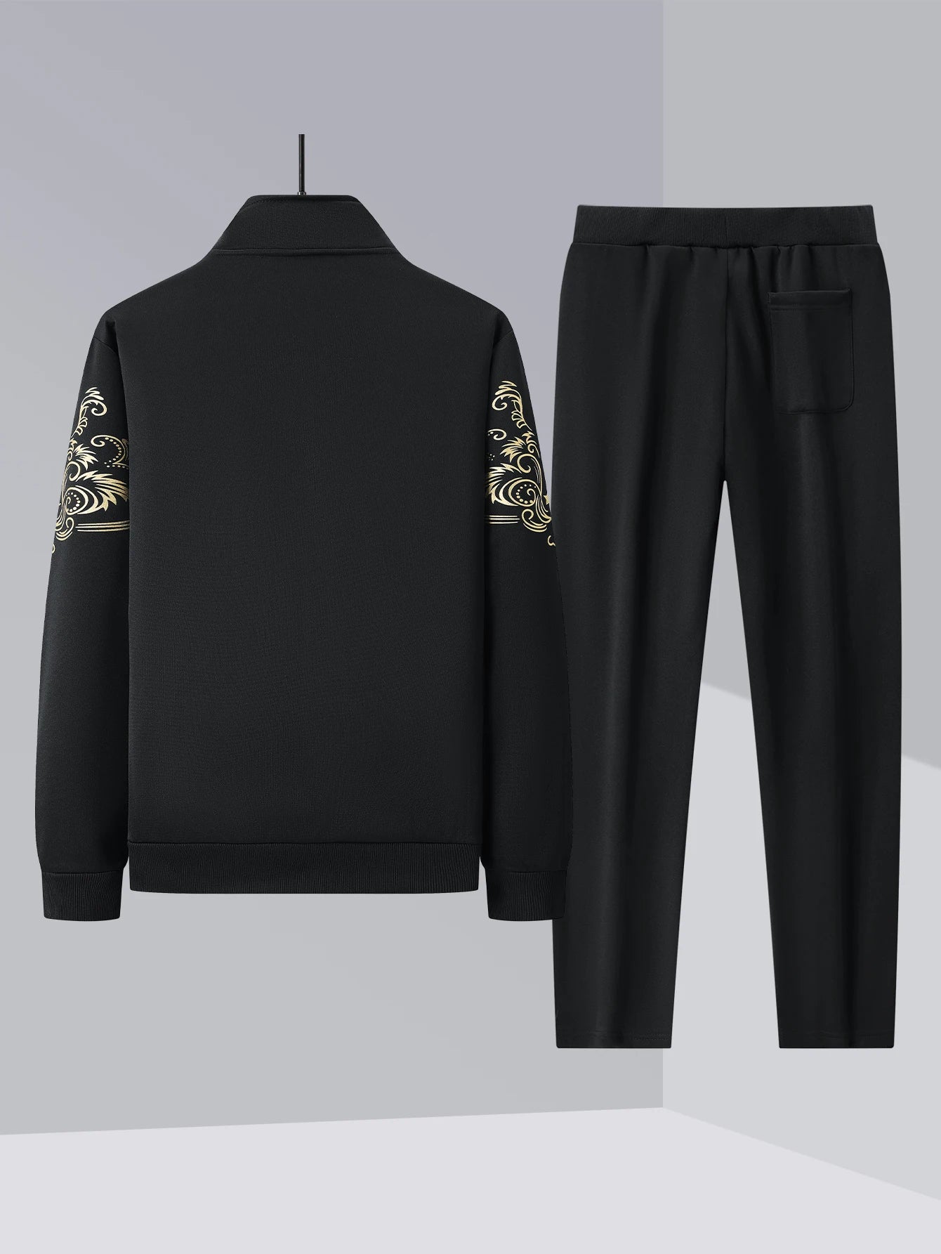 CN Fujian Mens Spring and Autumn Casual Stand Collar Set