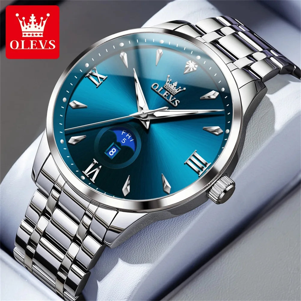 OLEVS 3646 Mens Watch Original Business Quartz Waterproof Luminous