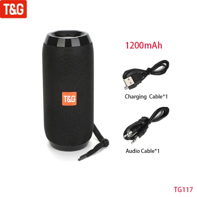 Wireless Portable Bluetooth Speaker With FM Radio Subwoofer