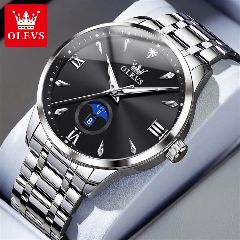 OLEVS 3646 Mens Watch Original Business Quartz Waterproof Luminous