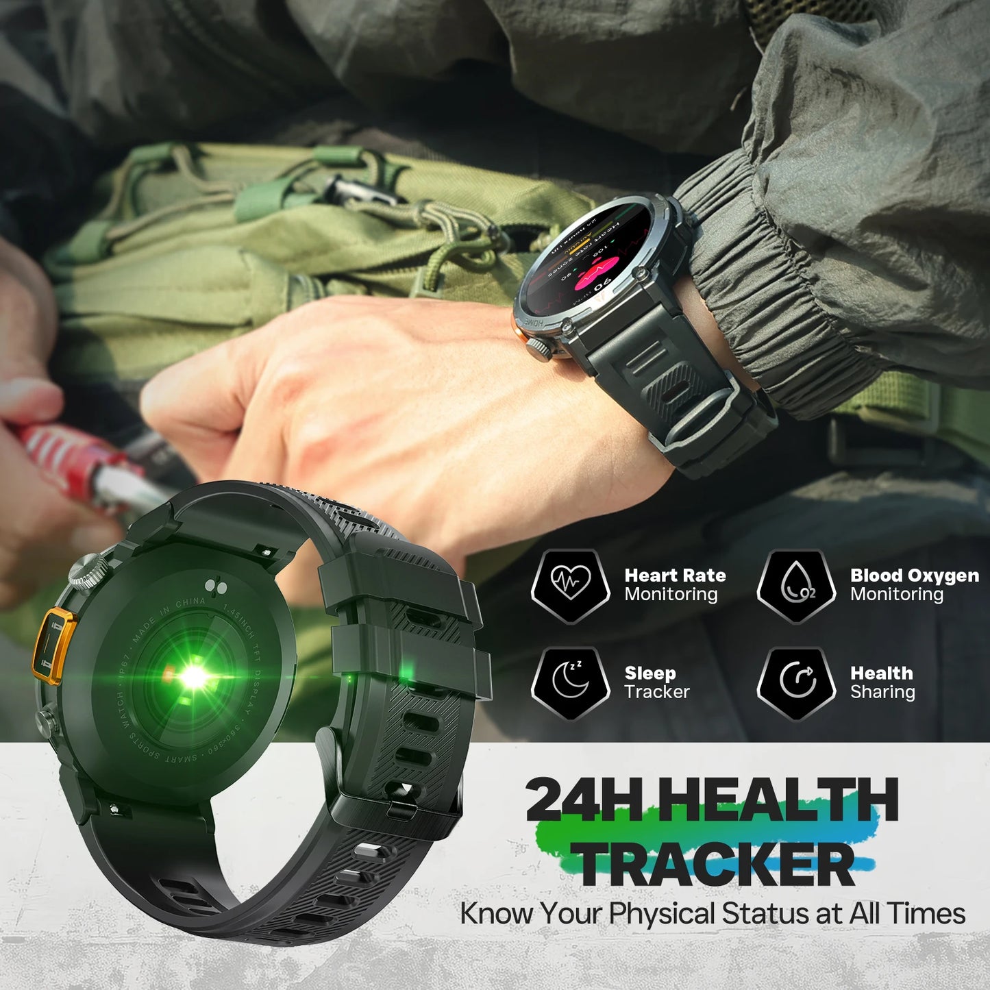 EIGIIS 2024 New KE3 Bluetooth Call Smart Watch Men Full Touch Screen