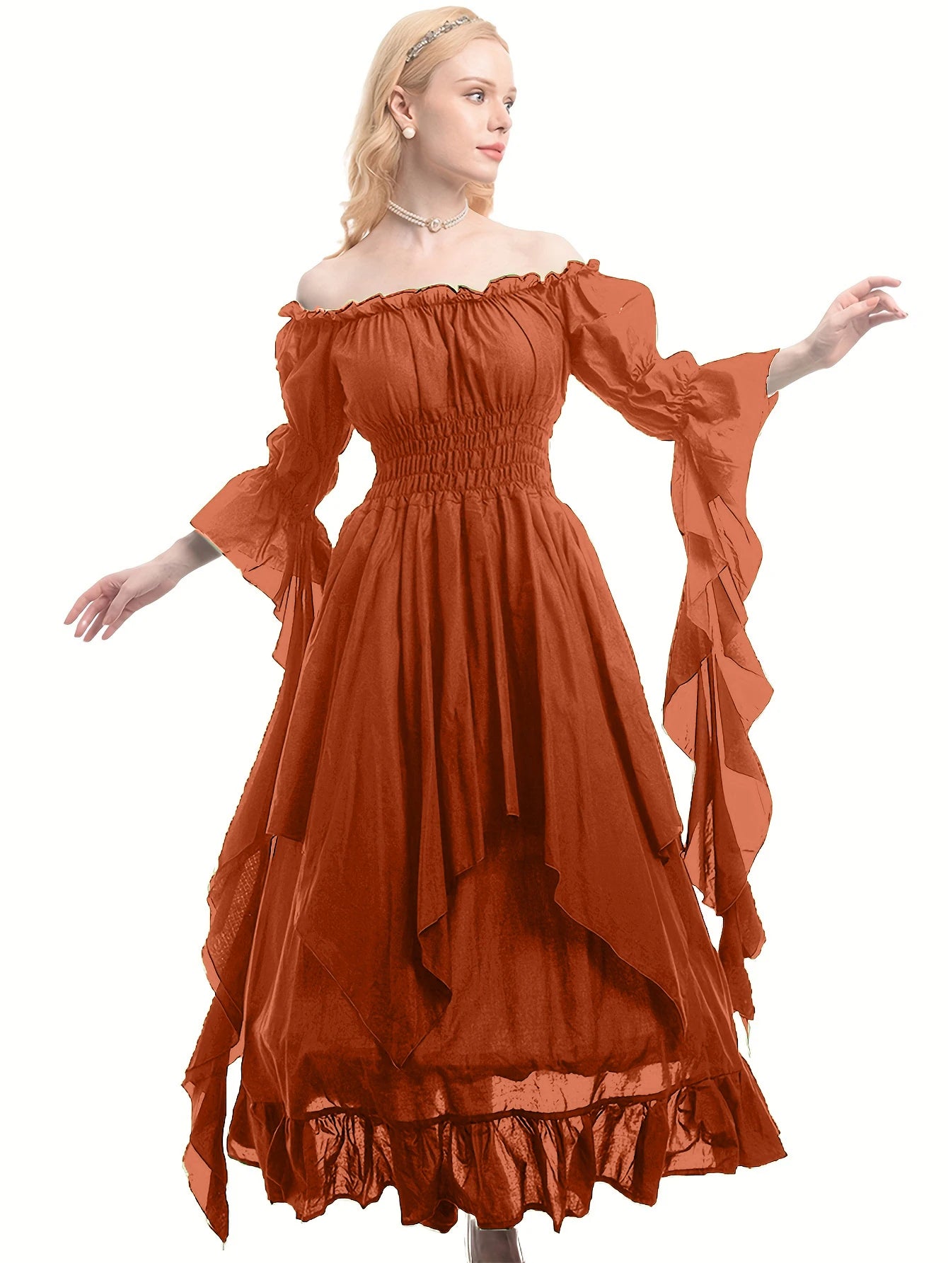 Anhui Gothic Witch Dress for Women Medieval Renaissance Costume