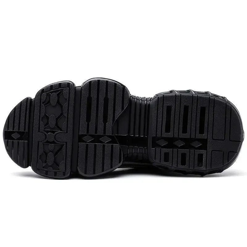 NONE Mens Steel Toe Work Sneakers Lightweight Breathable Antiskid Boots