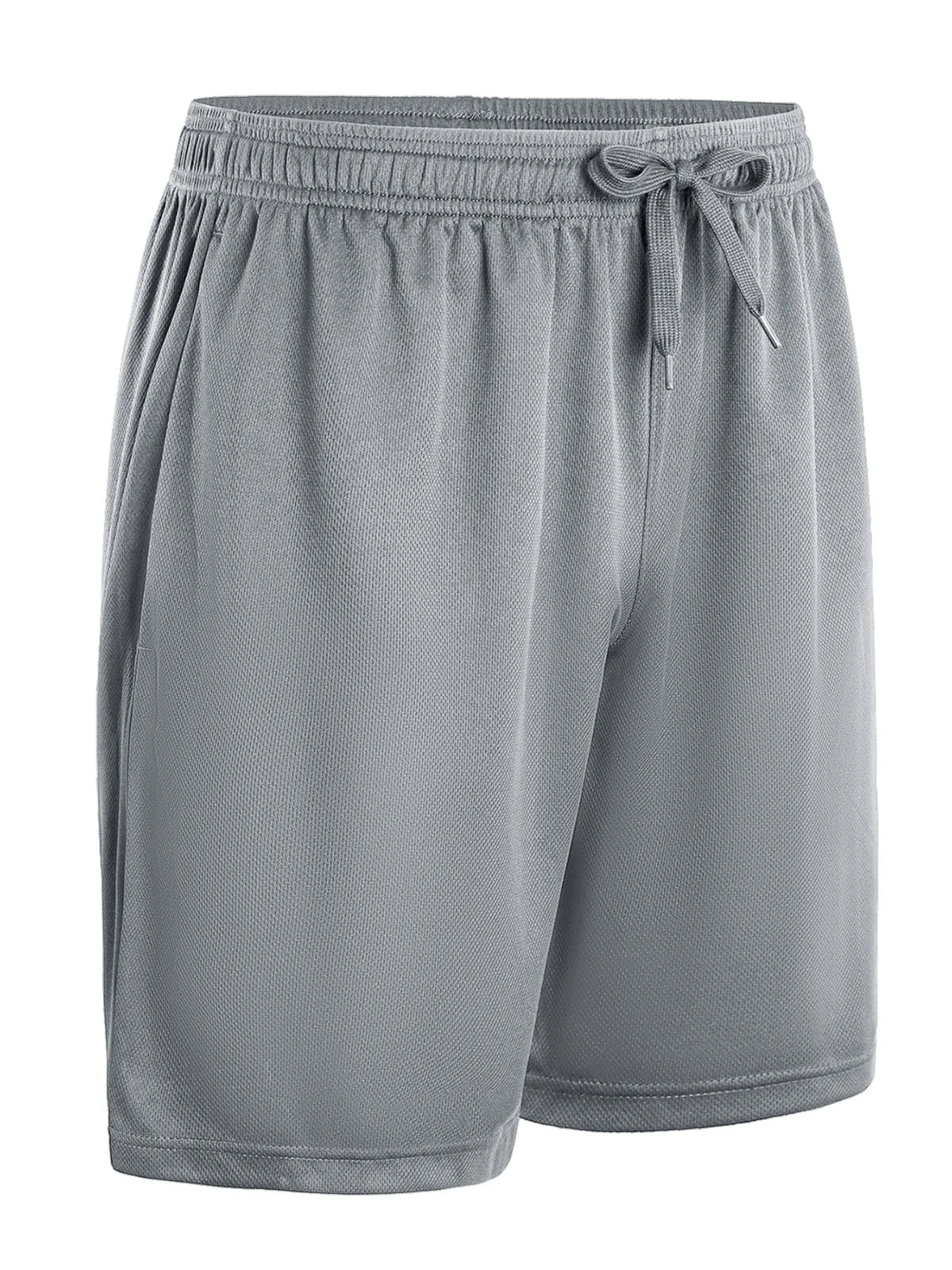 Mens Casual Polyester Shorts With Drawstring Waistband