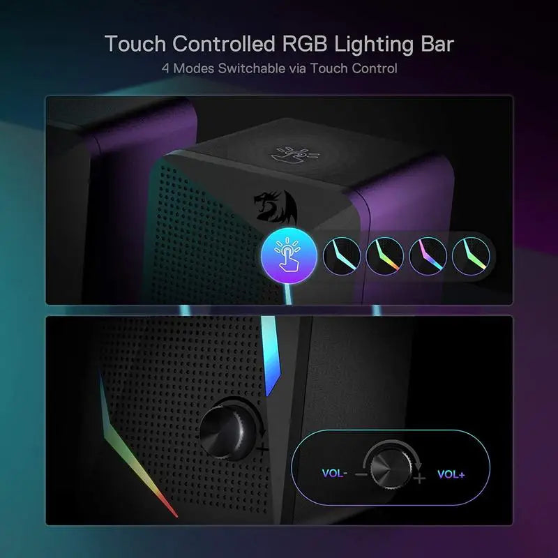 REDRAGON GS510 Waltz RGB 2.0 Channel Desktop Speakers With Backlight
