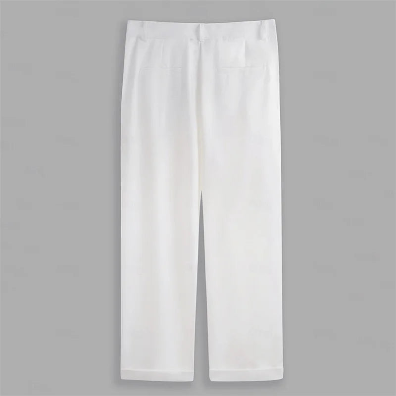 Hirigin Men Flat Front Dress Pants Business Casual