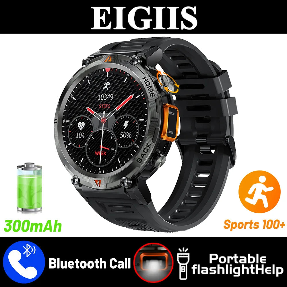 EIGIIS 2024 New KE3 Bluetooth Call Smart Watch Men Full Touch Screen