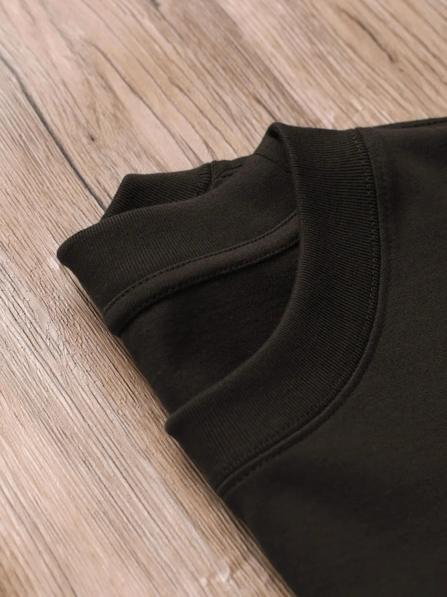 SYCPMANCN Cotton Heavyweight Tee For Men Daily Wear Everyday