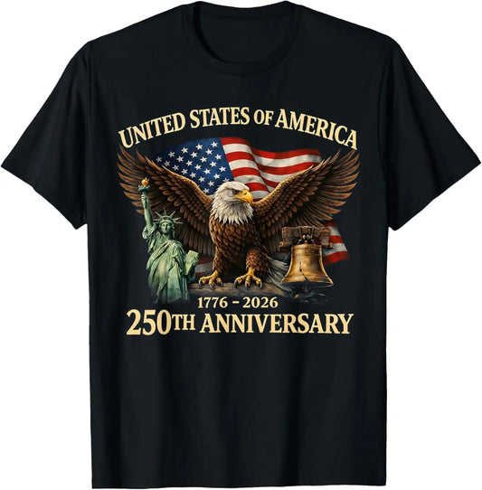 USA 250th Anniversary 250 Year US Flag Gift for Men Women T-Shirt