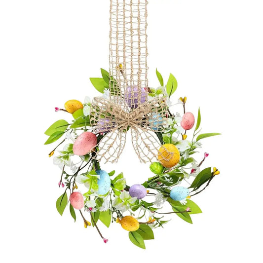 Colorful Easter Eggs Decor Wreaths For Front Door Pastel  Egg Mini Spring  Wreath Window Decor Wreath
