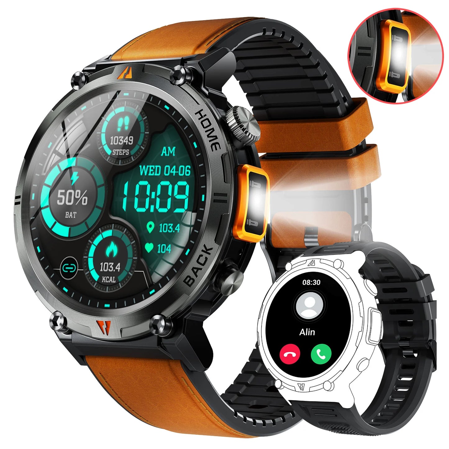 EIGIIS 2024 New KE3 Bluetooth Call Smart Watch Men Full Touch Screen