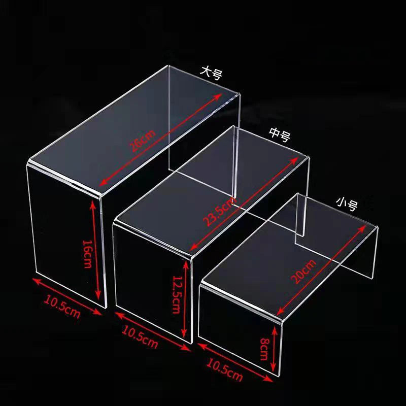 Clear Acrylic Display Riser Stand Jewelry Shelf Cupcake Fixtures