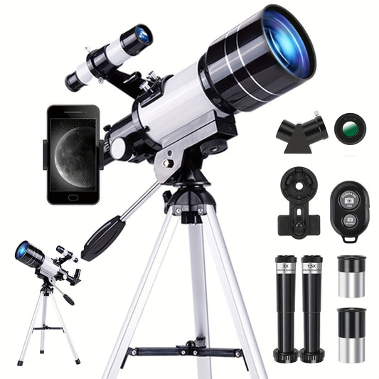 Portable Astronomical Telescope for Adults with Tripod Eyepiece and Barlow Lens
