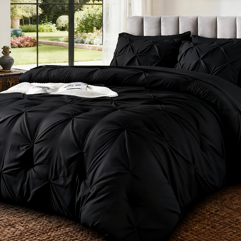 2/3pcs Solid Color Diamond Pattern Large & Extra-Large Bed Sheet Sets Soft Comfortable And Ultra-fine Fiber Filled Lightweight Fabric Breathable Quilt Easy to Take Care Of Equipped with Quilts And Pillowcases Luxurious Qualit