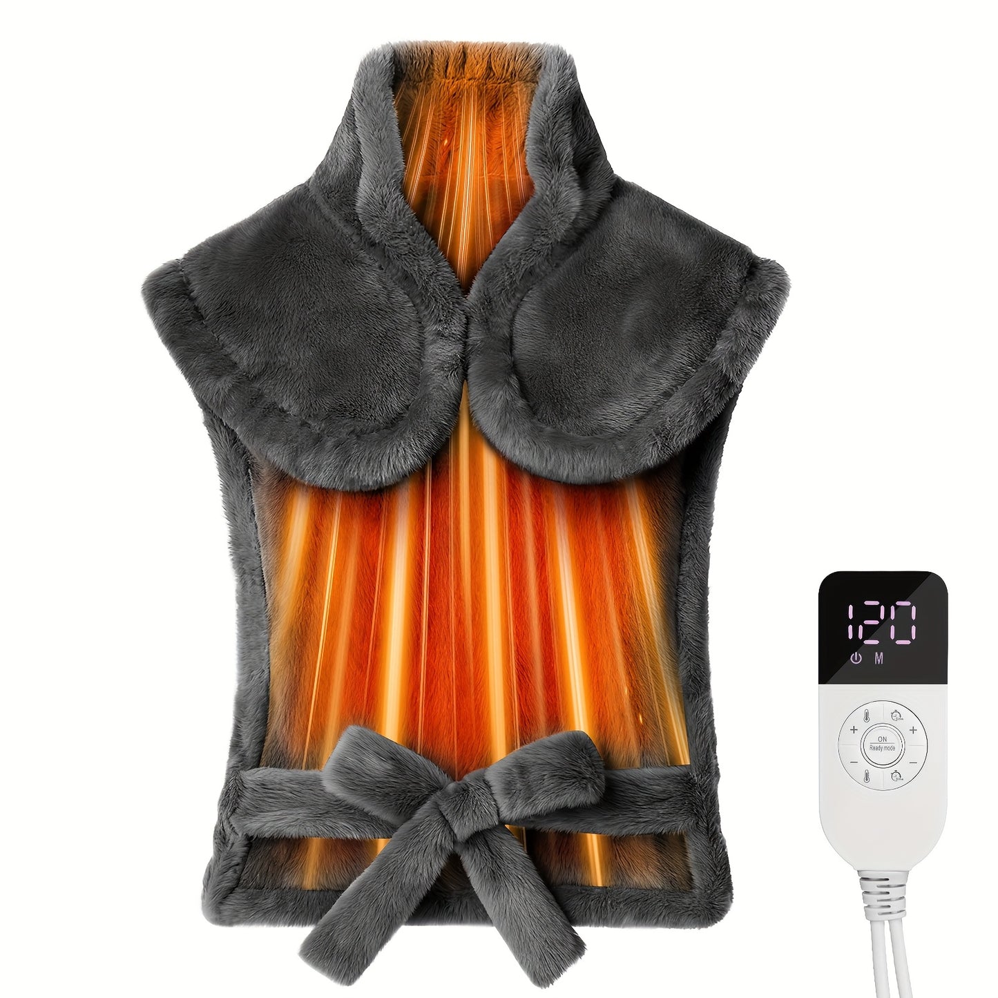 Graphene Heating Pad for Neck Shoulders Back, 3lb Weighted Electric Pad, Deep Heat with Precise Heating & Soft Flannel, 6 Heat Settings, 4 Timer Options, Auto Shut-Off, Machine Washable, 28"x33", Gifts for Women Men Mom Dad,