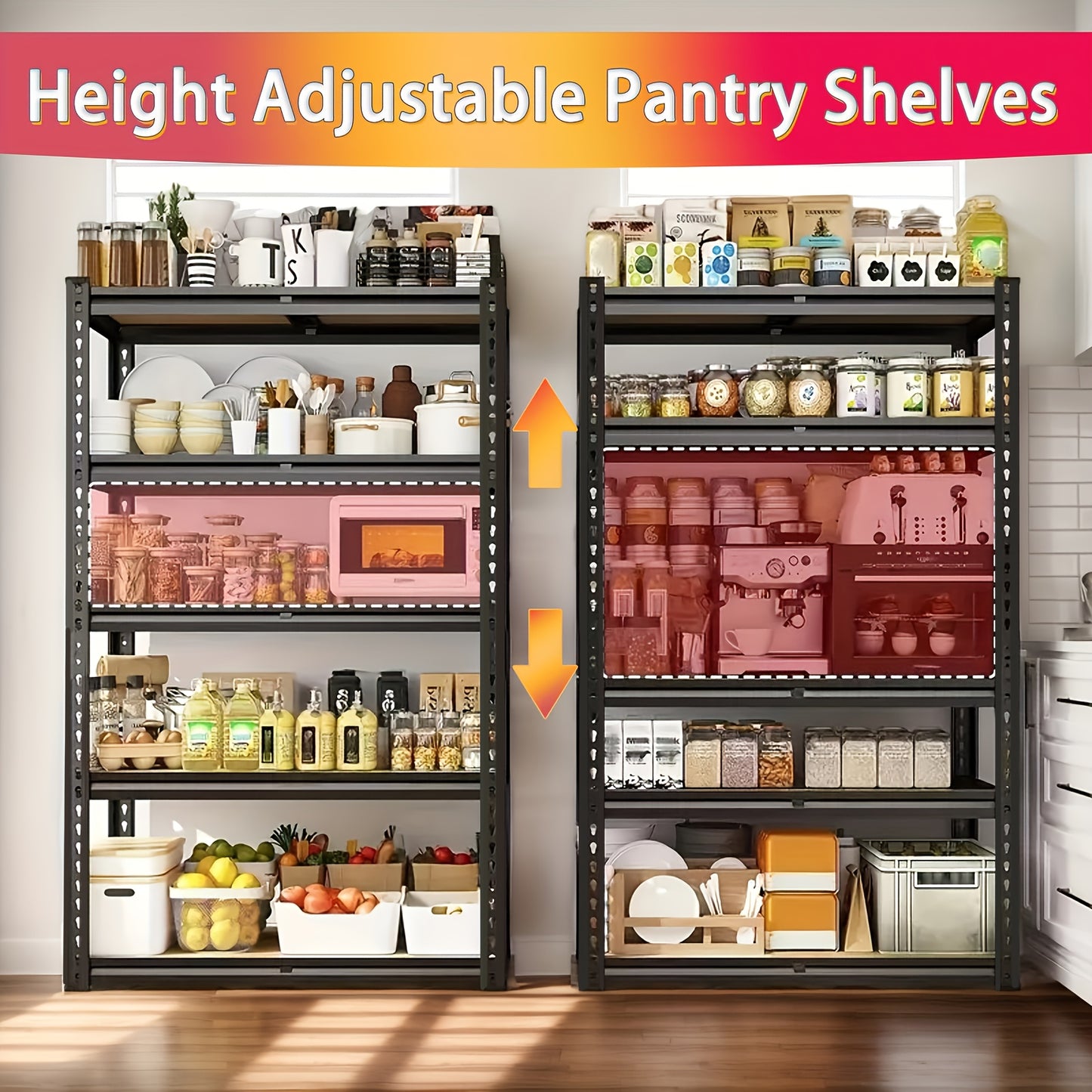 SAMRELAX 5-Tier Garage Shelving Unit Heavy Duty Storage