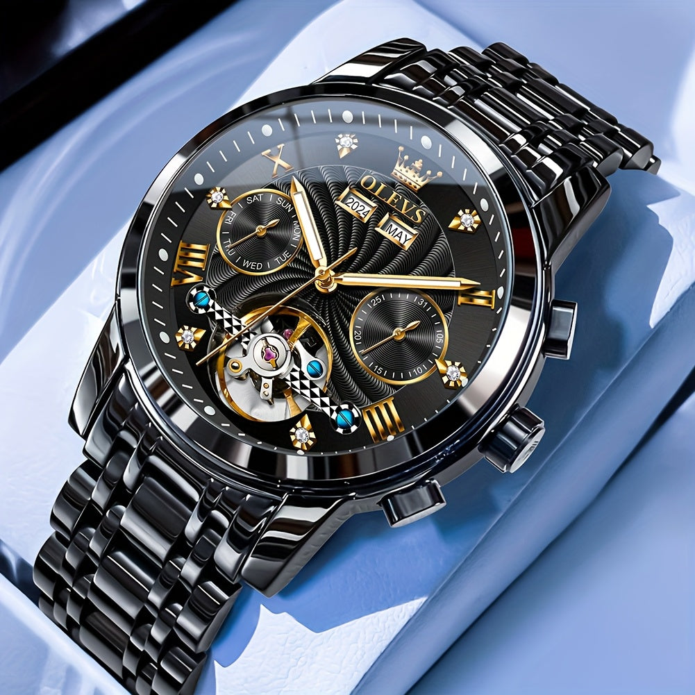 OLEVS Men's Automatic Mechanical Watch With Luminous Hands