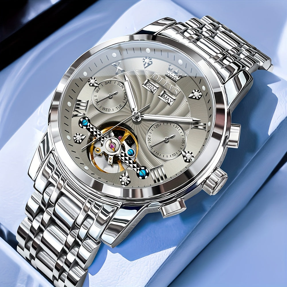 OLEVS Men's Automatic Mechanical Watch With Luminous Hands